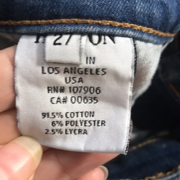 Hudson Krista Super Skinny Jean Distressed ripped mid rise size 27 - Picture 12 of 13